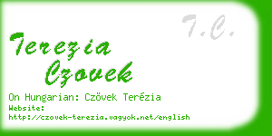 terezia czovek business card