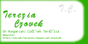 terezia czovek business card